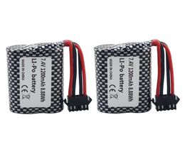 2PCS 74V 1200mAh Lithium Battery For R208 R308 2008 R206 RC Boat Battery High Speed Speedboat Ship Model Accessories8452561