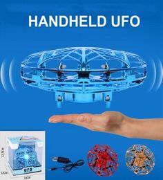 Anticollision LED Flying Helicopter Magic Hand UFO Aircraft Sensing Mini Induction Drone Suspension UFO toys Kids Electric Electr2550497