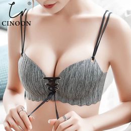 Bras Cinoon Super Push Up Bras Sexy Seamless Women's Underwear Wire Free Female Bralette Beauty Back Lingerie Ladies Brassiere