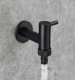 Outdoor Faucet Garden Bibcock Tap Bathroom Washing Machine Faucet mop Faucet Single Cold Antique BronzeBlack Oil Brushed3577195