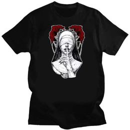 Satanic Nun Tattoos Unholy Tshirt Sexy Men T Summer Comfort Funny Tee Shirt Print Creativity Novelty Male Short Sleeve 80162