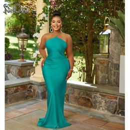 Casual Dresses Soefdioo Elegant Chain Halter Backless Maxi Dress Women Sexy Stunning Body-Shaping Robe 2024 Luxury Party Evening Prom