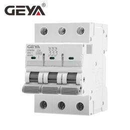 GEYA GYM9H 3P MCB 6A-63A 10KA Mini disyuntor Din Rail Circuit Breaker 6A 10A 16A 20A 25A 32A 40A 50A 63A AC Type MCB 400V