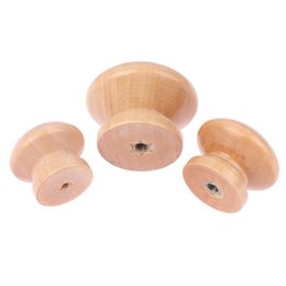 5/10PCS Wooden Handle Circular Natural Wooden Handle Cabinet Drawer Wardrobe Knob Door Pull Kitchen Handle Furniture Hardware