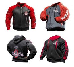 Autumn And Winter Classic Olympia Men039s Casual Sports Hoodie Gyms Fitness Bodybuilding Men039s Fashion Jacket Spring Cotto4098943