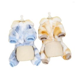 Dog Apparel Pet Clothes Four Legs Cotton Coat Clothing Autumn And Winter 23 Tie-Dye Hair