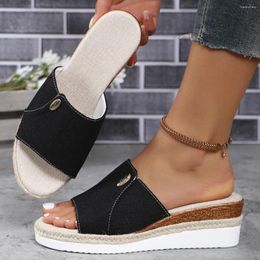 Slippers Wedges Women Summer Platform Shoes High Heels Beach Fashion Outdoor Ladies Slides Zapatos De Mujer