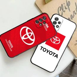 Case For Samsung Galaxy A52 A53 A12 A13 A54 A32 A51 A71 A23 A33 A21s A13 5G A22 A50 Black Phone Case Japanese Brand Car T-Toyota