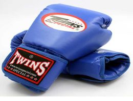 8 10 12 14 Oz Twins Gloves Kick Boxing Gloves Leather Pu Sanda Sandbag Training Black Men Women Guantes Muay Thai9821289