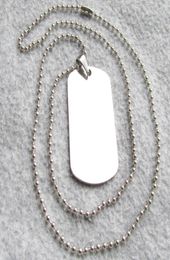 100setslot Stainless Steel Army Dog Tags with 24quot Bead Chains Together by DHL Whole9466105