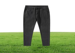 Jeans Men Black Moto Skinny Stretch Ripped Denim Pencil Pants Streetwear s Pure Colour Elastic 2204089292129