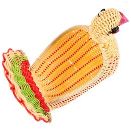 Dinnerware Sets Fruit Basket Turkey Shape Woven Imitation Rattan Bread Practical Pp Baskets For Kitchens Storage