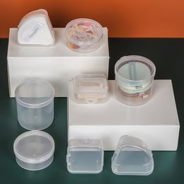 Powder Puff Box Rectangle Clear Plastic Jewellery Case Container Packaging Box for Earrings Rings Beads Collecting Small Items