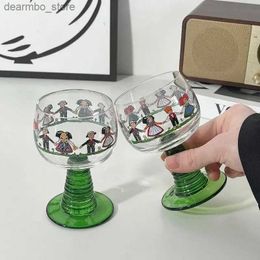 Wine Glasses 1/2pcs Christmas Tree Alsace Style Red Wine Cup Household Sweet Wine Crystal lass ift Box Set with Two Champane lasses L49