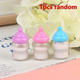 1Pc Kids Pretend Play Games Toys Mini Nipple Baby Doll Pacifier Bottle For House Feeding DIY Accessories Random Colour 240409