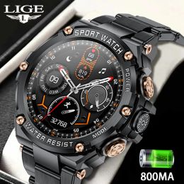 LIGE Watches 800ma 2023 Watch Bluetooth Call Outdoor Sports Bracelet IP68 Waterproof Smart Clock Men Smartwatch for Xiaomi watch