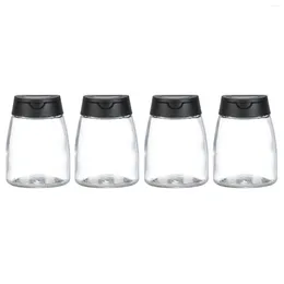 Storage Bottles Transparent Leakproof Seasoning Bottle Dust Cover Attached For Sorting And Storing Seasonings