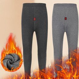 Mens Winter Fleece Lined Elastic Warm Thermal Long Johns Legging Underwear Pants Sports Wear Workout Bottoms Trousers Leisure