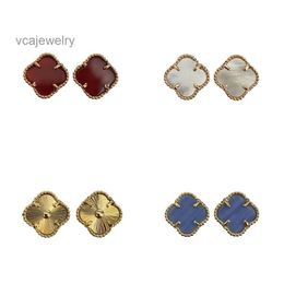 earring classic four leaf clover earring Stud 18K Gold Multiple Colours earring Luxury Jewellery for women Valentine Day gift for girlfriend with box