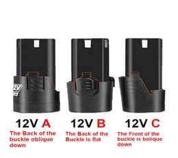 Universal 12V Rechargeable Liion Lithium Battery For Power Tools Electric drill Electric Screwdriver Battery1911805