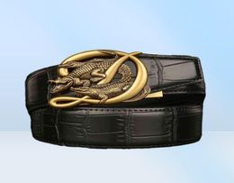 2021 low whole Crocodile Alligator Belt For Men Luxury Strap Automatic Buckle Cowhide Genuine Leather Designer High Qual4065614