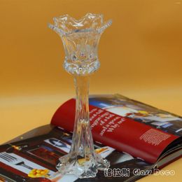 Candle Holders Christmas Crystal Candlestick Candlelight Dinner Wedding Prop Table Decoration