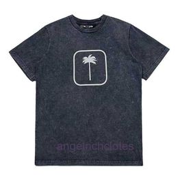 High end designer clothes for Pa Angles Tide brand washed old coconut printed short sleeve t-shirt mens and womens high street loose half sleeve With 1:1 original labels