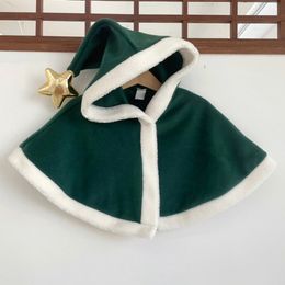 Newborn Baby Girl Boy Christmas Cloak Deer Winter Infant Plush Hooded Cape Child Jacket Costume Top Xmas Toddler Clothes