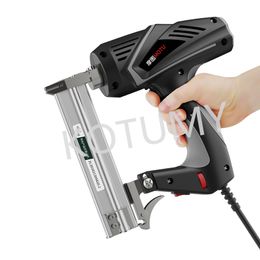 220V 2250W 6-speed Control Electric Carpenter Nailer Air Nail Gun Furniture Brad Nailer Wood Frame Stapler Carpentry Decoration