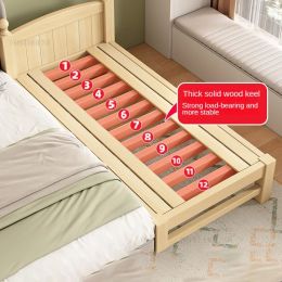 Modern Wood Child Bed for Living Room Spliced Guardrail Soft Package Kids Bed Light Luxury Comfortable Children Beds for Home