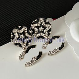 Diamond Earring High-end Designer Earrings Letter Studs 925 Silver Copper Women Brand Crystal Pearl Eardrop Wedding Party Jewellery