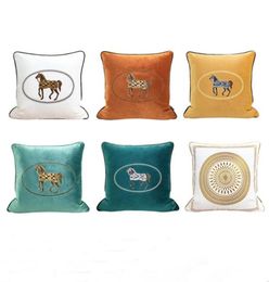 Luxury Living Room Sofa Decorative Pillow Case Embroidered Cushion Cover el Bedroom Bedside Square Throw Pillowcases2831028