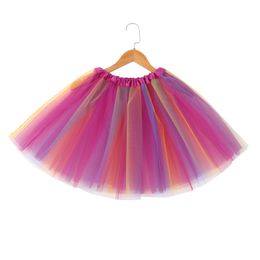 Women'S Candy Colour Multicolor Skirt Support Half Body Puff Poodle Skirt Costume for Girls Pleated Midi Skirts for Women