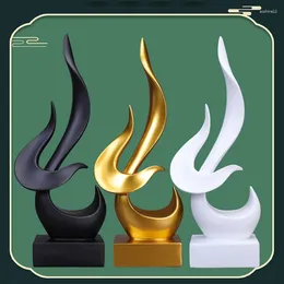 Decorative Figurines Abstract Sculpture Simple Modern Creative Craft Decoration Gifts Office Living Room Resin Ornaments