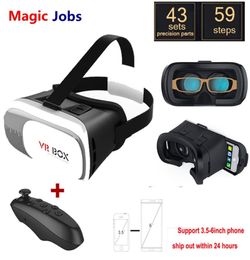 MagicJobs VR BOX 20 Gafas Google Cardboard Virtual Reality 3D VR Glasses For iPhone xiaomi 35 60 inch SmartphoneBluetooth G8444402