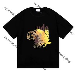 Ruhde T-shirt Art Shirt Swim Trunks T Shirt Rhude Shirt Men Designer Tshirts for Mens 24ss Rhude Shorts Mens High Quality Tess Rhode Short Sleeve Europe America 102