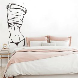 Sexy Girl Stick Figure Wall Sticker Creative Western Style Stickers Living Room Bedroom Decorative Wallpaper Home Wall Art Mural