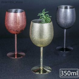 Wine Glasses 304 stainless steel tall red wine lass wine lass metal champane lass wine bar KTV cocktail lass 350ml L49