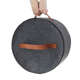 Hat Case Felt Foldable Large Capacity Hat Box Dust-Proof Clothes Storage Bag with Visible Window For Man Women Hat Travel Bag