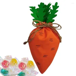 Christmas Decorations Fabric Carrots Gift Bags Carrot Treat Portable Drawstring Party Favour Bag For Birthday Parties Wedding