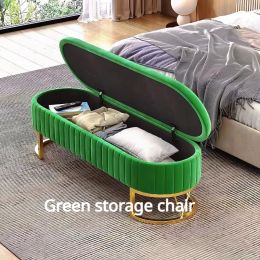 Simple and Fashionable Nordic Style Living Room Sofa Stool Shoe Changing Stool Light Luxury Bench Storage Stool Bedroom Home