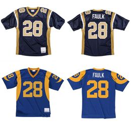 Stitched football Jerseys 28 Marshall Faulk 1999 2000 mesh Legacy Retired retro Classics Jersey Men Women 6XL