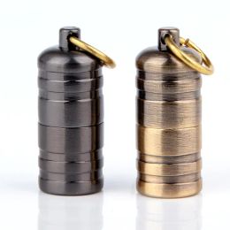 Outdoor Mini Gas Cigarette Torch Lighters Key Chain Capsule Gasoline Lighter Inflated Keychain Petrol Lighter Smoking Tools ZZ