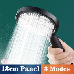 255mm Big Panel Large Flow Supercharge Ceiling Mounted Shower Head Silver 3 Modes High Pressure Massage Rainfall Bathroom Shower