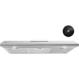 Fans Under Cabinet Range Hood 36 inch with Ducted/Ductless Convertible, Slim Kitchen Stove Vent Hood, LED Light, 3 Speed Exhaust Fan