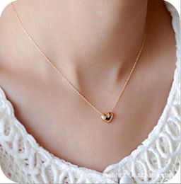 Small accessories heart necklace short design chain gold necklaces pendants 7160873
