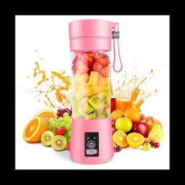 Mixers Portable Blender Mini Blender for Shakes and Smoothies Rechargeable USB 380Ml Travelling Fruit Juicer Cup with 6 Blades