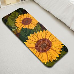 Sunflower Door Mat Artistic Ppainting Decorative Carpet For Bedroom Living Room,Bathroom Bath Rg,Kitchen Floral Floor Mat