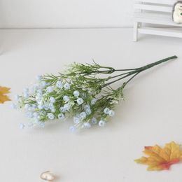 Decorative Flowers El Decor Plastic Gypsophila Bouquet Artificial Flower Shopping Mall Cafe Decoration Simulation White Babysbreath