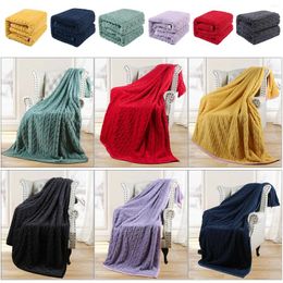 Blankets Double Jacquard Thickened Taff Blanket Fall And Winter Office Nap Cool